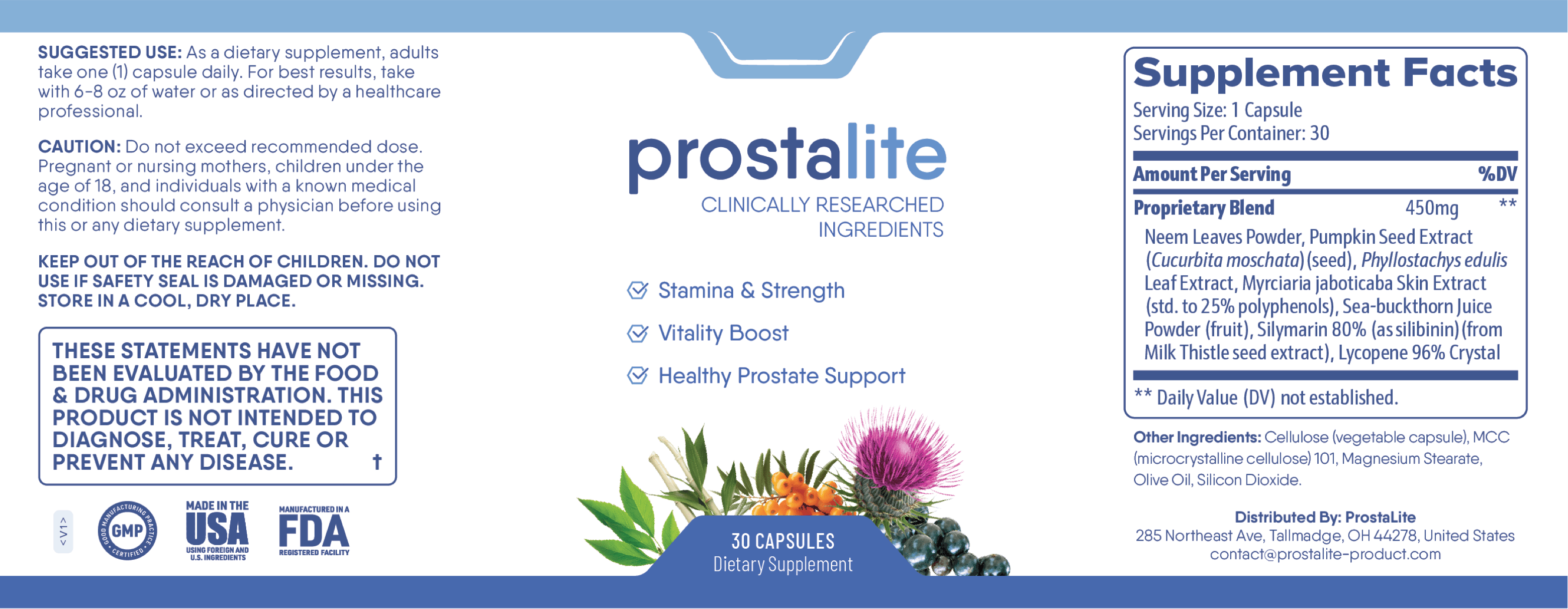 ProstaLite label