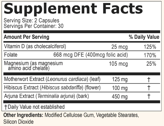 prociva Supplement facts